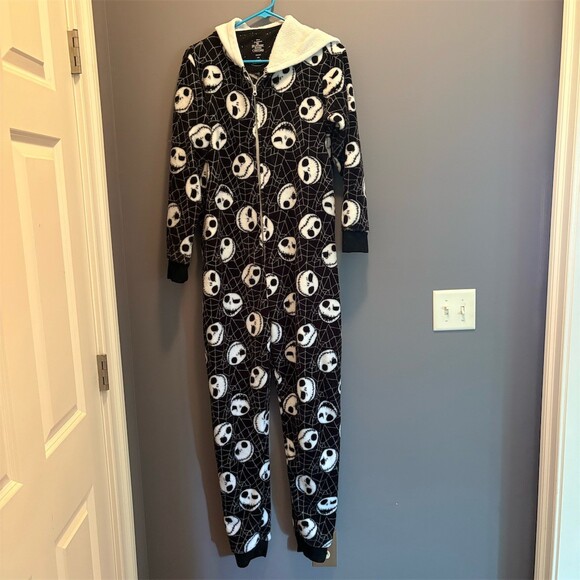 Disney Other - Disney Nightmare Before Christmas Jack Skellington Hooded Onesie Unisex L
